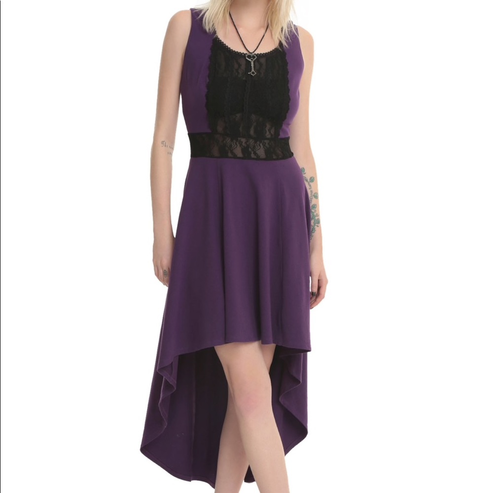 Purple lace dress